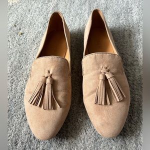 J.Crew suede tassel loafers